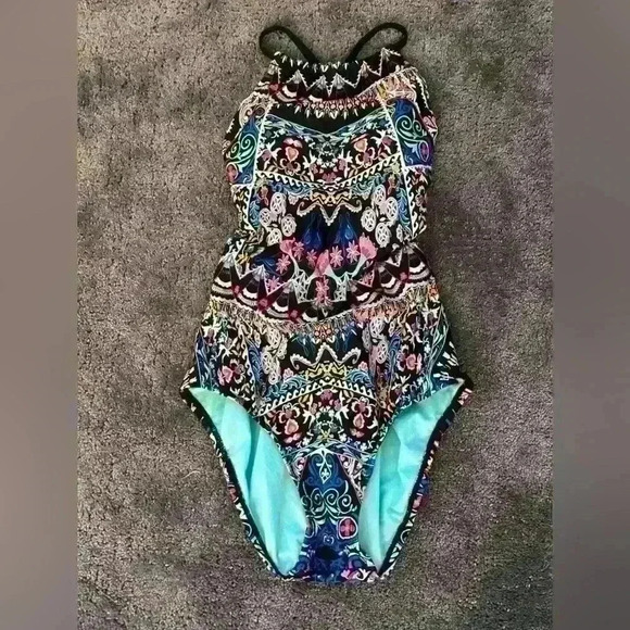 Laundry by Shelli Segal One Piece Swim Suit.size S 4/6 💜 - Picture 3 of 5